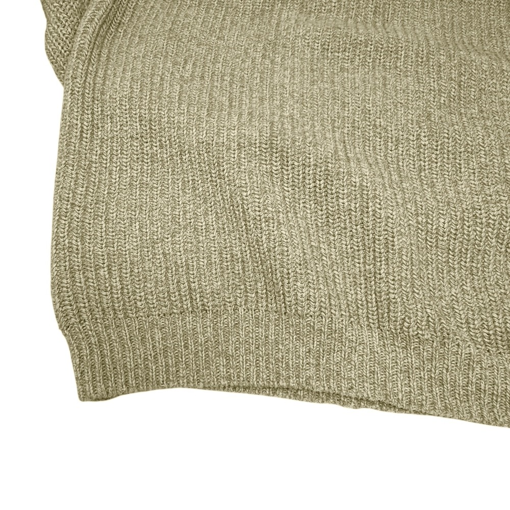 EDDIE BAUER Heritage Vintage Henley Sweater‎ Beige 100% Cotton Chunky Knit 2XL - Picture 7 of 9